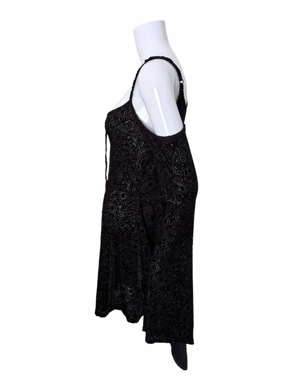 Killstar Lace Up Front Cold Shoulder Burnout Skater Dress - Picture 4 of 8